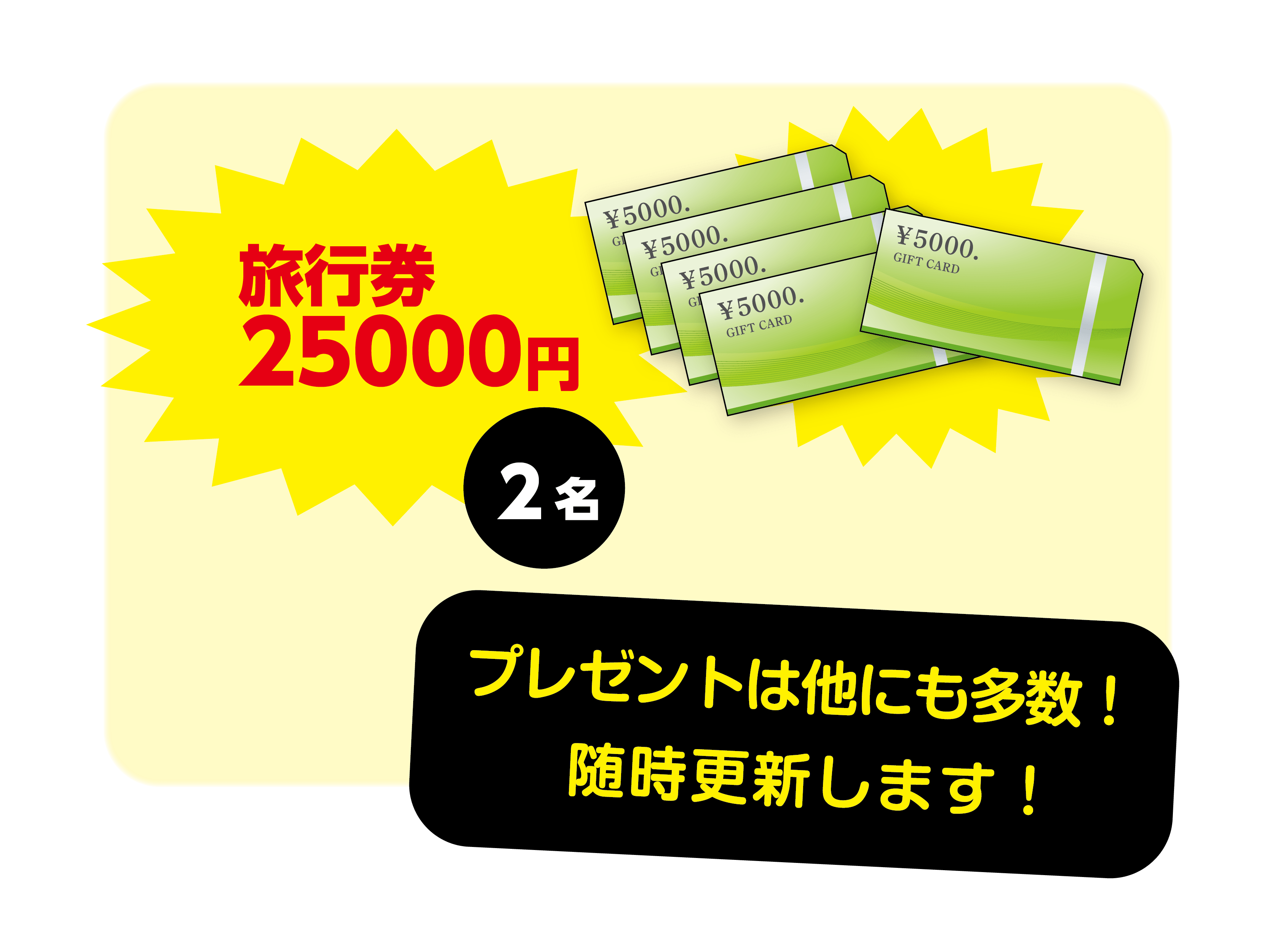 旅行券25000円